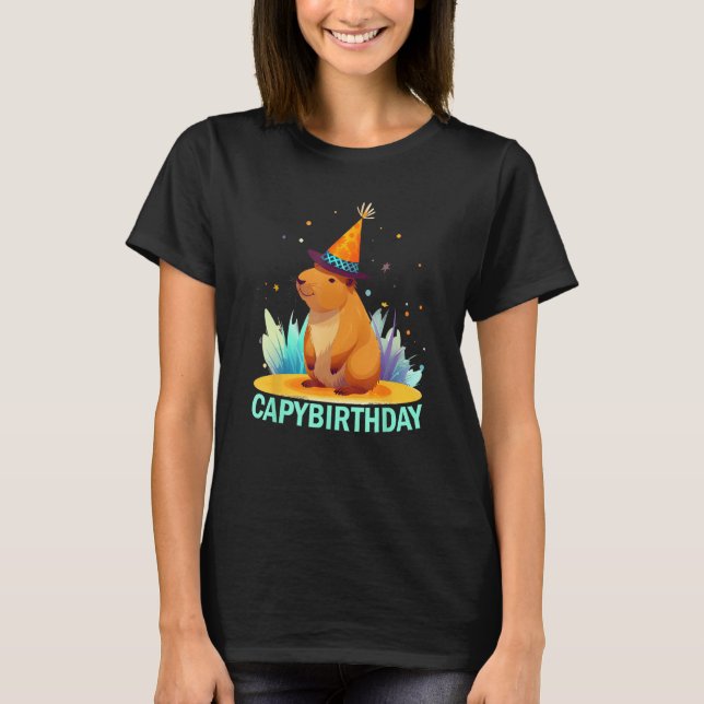 Camiseta Capybirthday Birthday Capybara 1 (Frente)