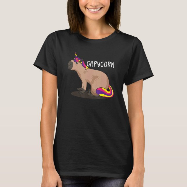 Camiseta Capycorn Capybara Unicorn Hog (Frente)
