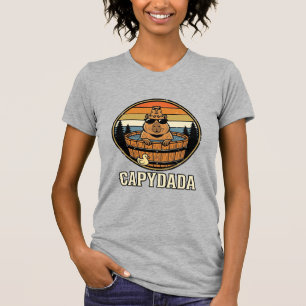 Camiseta Capydada Capivara Pai Retro Banheira de Hidromassa