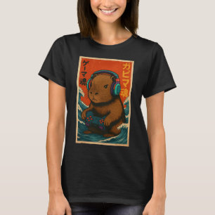 Camiseta Capyra Vídeos Engraçados Jogos Capyra Gamers Crian