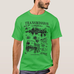 Camiseta Car Automobile Engine Transmission Vintage Patente