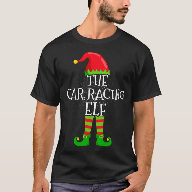 Camiseta Car Racing Elf Family Matching Christmas Group  (Frente)