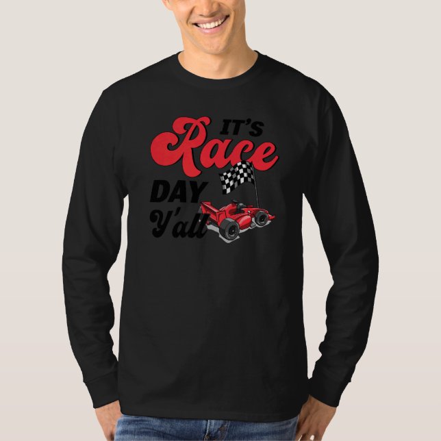 Camiseta Car Racing Race Day It's Race Day Y'all (Frente)