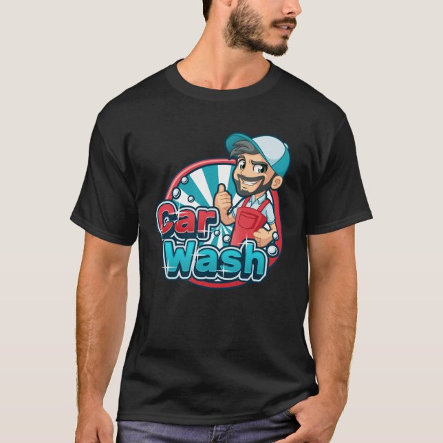 Camiseta Car wash employee car wash worker designer car was (Frente)