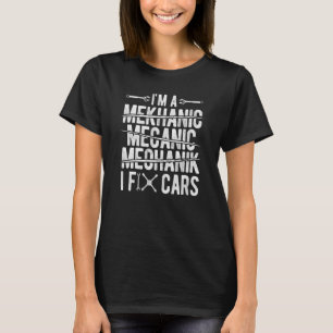 Camiseta Cara 10 de Ajuste de Ferramentas Mecânicas de Repa