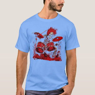 Camiseta Cara Baterista Esqueleto Rock And Roll Rock On Bat