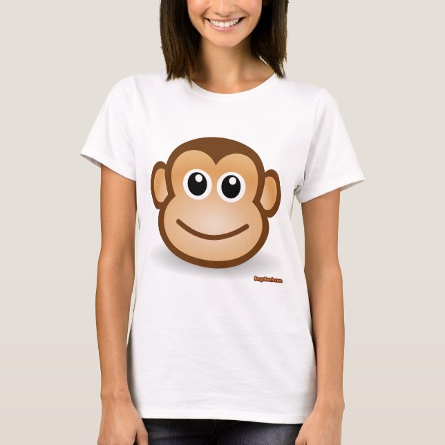 Camiseta Cara bonito do macaco (Frente)