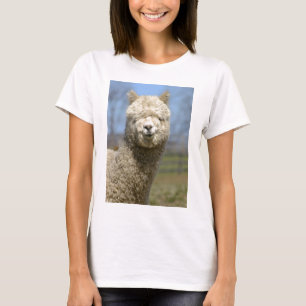 Camiseta Cara branca distorcido da alpaca