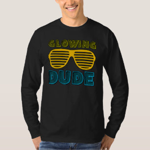 Camiseta Cara brilhante festa anos 80 vintage retrô colorid