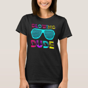 Camiseta Cara brilhante festa anos 80 vintage retrô colorid