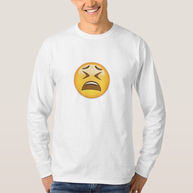Camiseta Cara cansado Emoji (Frente)