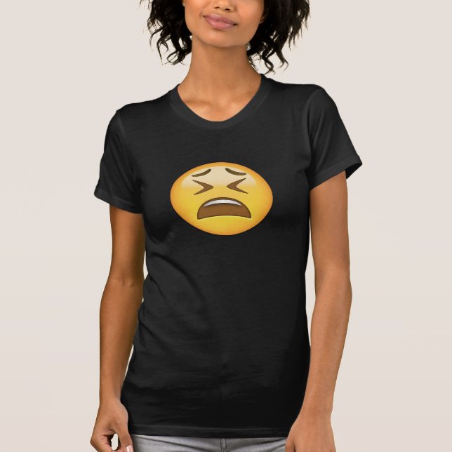 Camiseta Cara cansado Emoji (Frente)