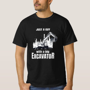 Camiseta Cara Com Um Grande Trabalhador De Construção De 