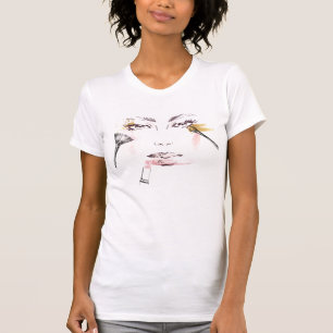 Camiseta Cara da composição da aguarela
