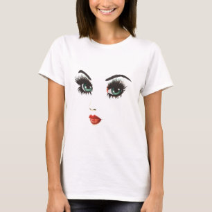 Camiseta Cara da mulher da beleza