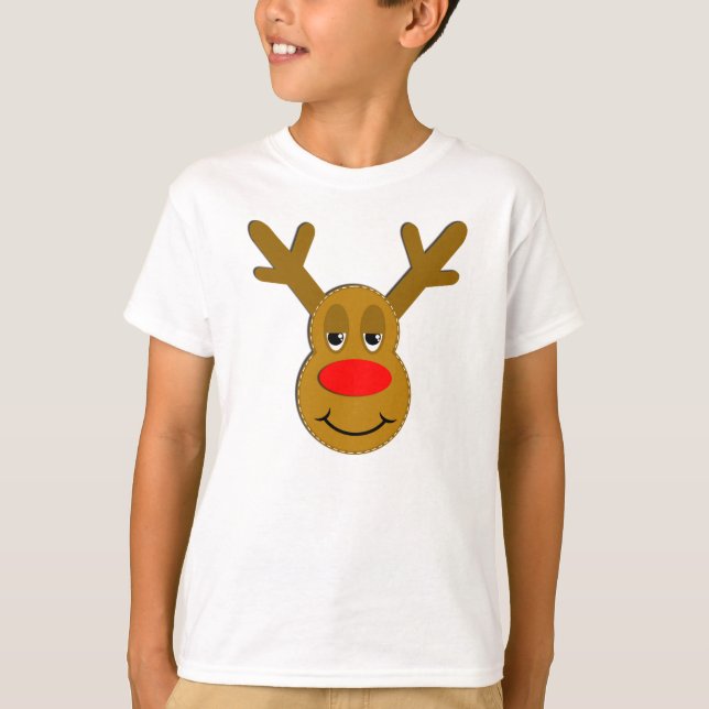 Camiseta Cara da rena do Natal (Frente)