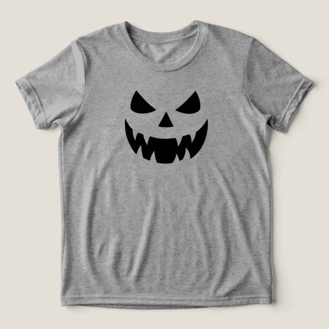 Camiseta Cara de abóbora clássica e assustadora (Design frontal)