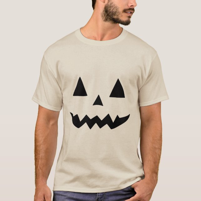 Camiseta Cara de Abóbora de Halloween (Frente)