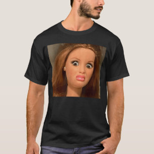 Camiseta Cara de boneca nojenta engraçada Meme hilário sarc