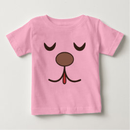 Camiseta Cara de cachorro adorável rosa