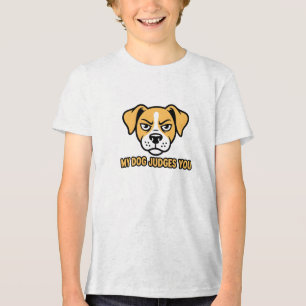 Camiseta Cara de Cachorro Julgador Citação Engraçada e Sarc