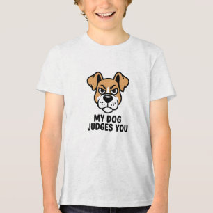 Camiseta Cara de Cachorro Julgador Negrito Citação Sarcásti