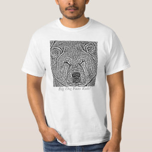 Camiseta cara de cachorro preto e branco