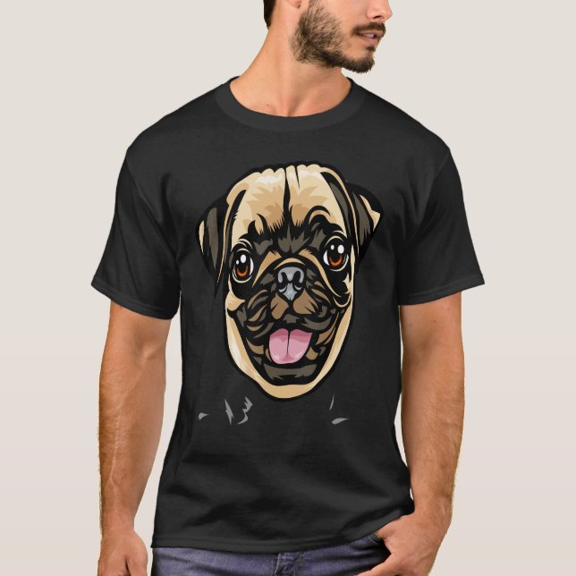 Camiseta Cara de Cachorro Pug Legal (Frente)