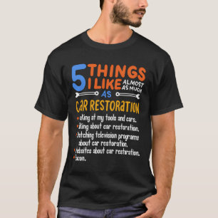 Camiseta Cara De Carro Engraçado Deu 5 Coisas Que Eu Gosto 