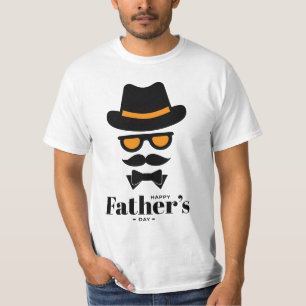 Camiseta Cara de cavalheiro bonito com chapéu, vidro solar,