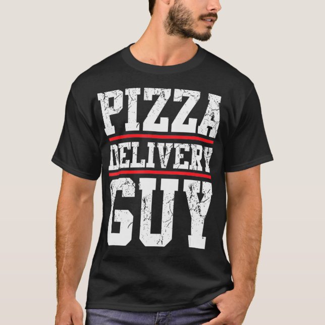 Camiseta Cara de entrega de pizza correspondente à fantasia (Frente)
