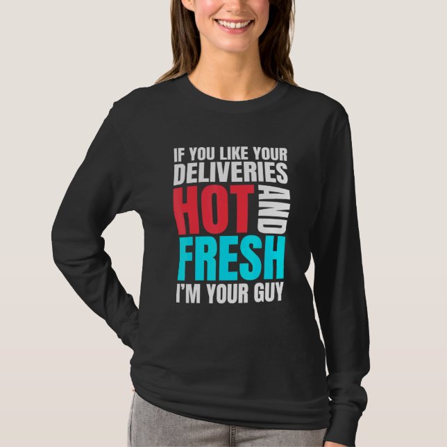 Camiseta Cara De Entrega Inspirada Comida Quente E Fresca R (Frente)
