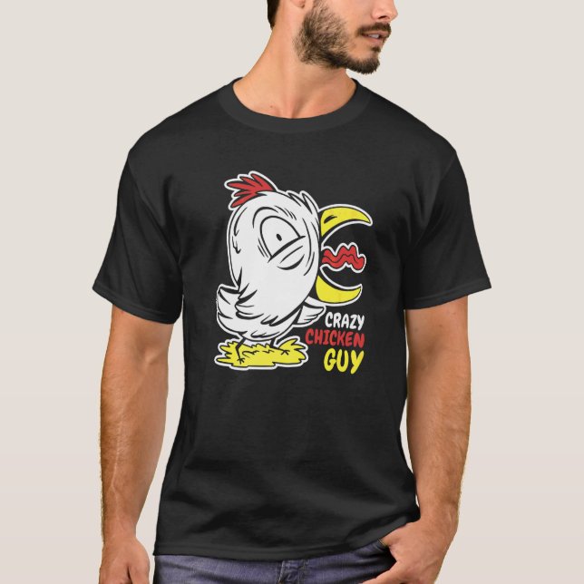 Camiseta Cara de Frango Louco Masculino Frangos (Frente)