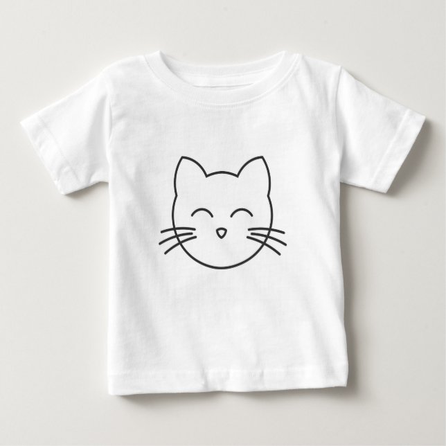 Camiseta Cara de gato bonito. (Frente)