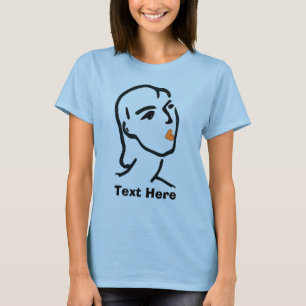 Camiseta Cara de mulher,Adicionar texto