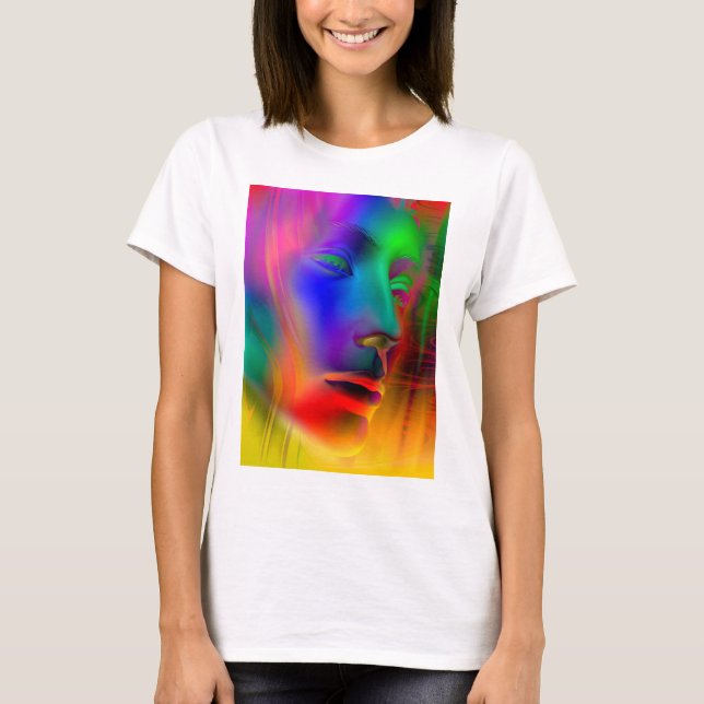 Camiseta Cara de Mulher Psicodélica (Frente)