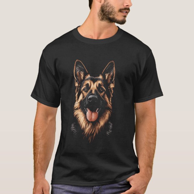 Camiseta Cara de Pastor Alemão (Frente)