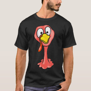 Camiseta cara de peru para a fantasia de peru de ação de gr