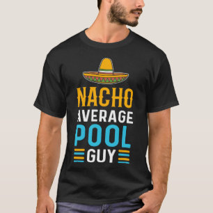 Camiseta Cara de Piscina do Limpador de Piscinas Média de P