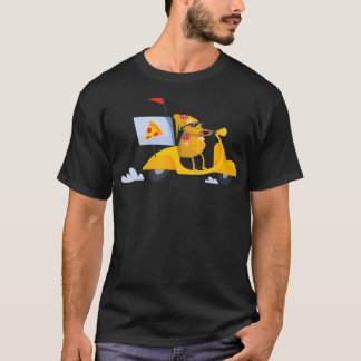 Camiseta Cara de pizza numa moto