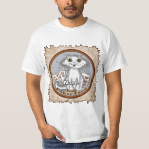 Camiseta Cara de Poker do Gato Scraggles