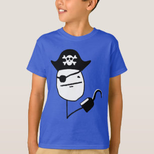 Camiseta Cara de póquer do pirata - meme