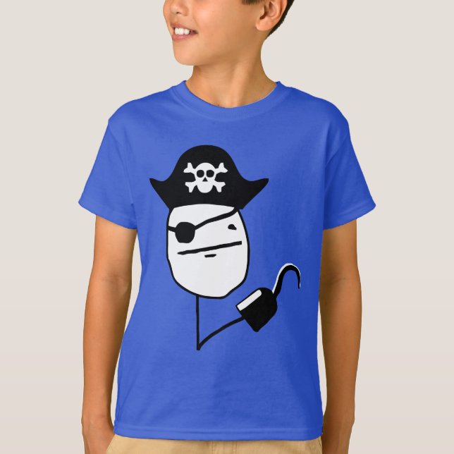 Camiseta Cara de póquer do pirata - meme (Frente)