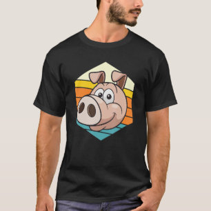 Camiseta Cara de Porco, Amante de Animais Para Homens Mulhe