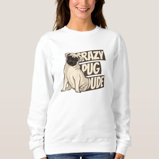 Camiseta Cara de Pug Louco (Frente)
