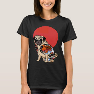 Camiseta Cara de Pug para Homens Mulheres Pug Papai Pug Mam