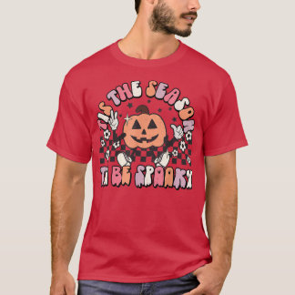Camiseta Cara De Pumpkin Esta É A Época A Ser Vintage Spook