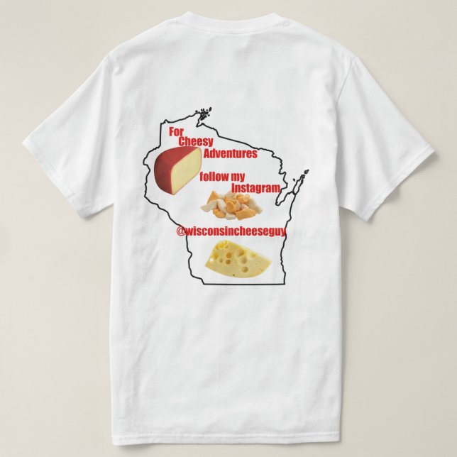 Camiseta Cara de Queijo de Wisconsin (Verso do Design)