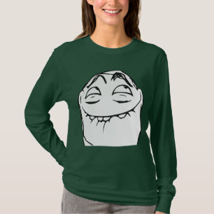Camiseta Cara de riso Meme cómico da raiva de PFFTCH