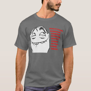 Camiseta Cara de riso Meme cómico da raiva de PFFTCH